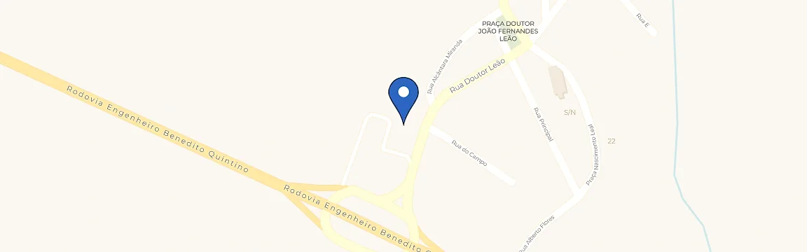 Mapa com a localização da estação Posto São Vitor