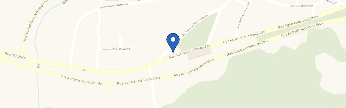Mapa com a localização da estação LNR Proteção