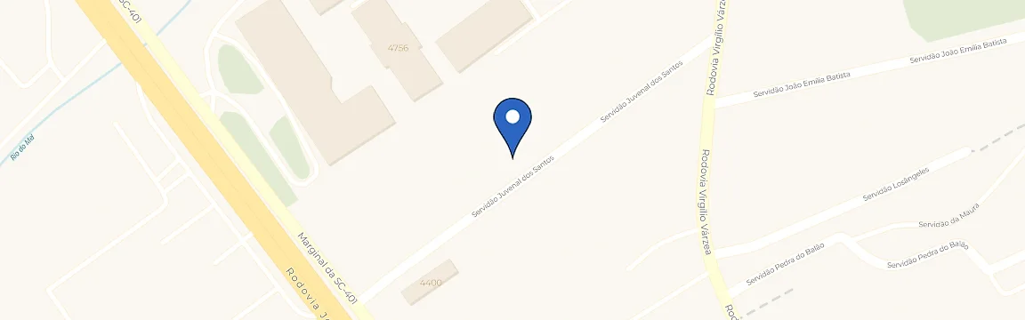 Mapa com a localização da estação Giassi Supermercado SC-401