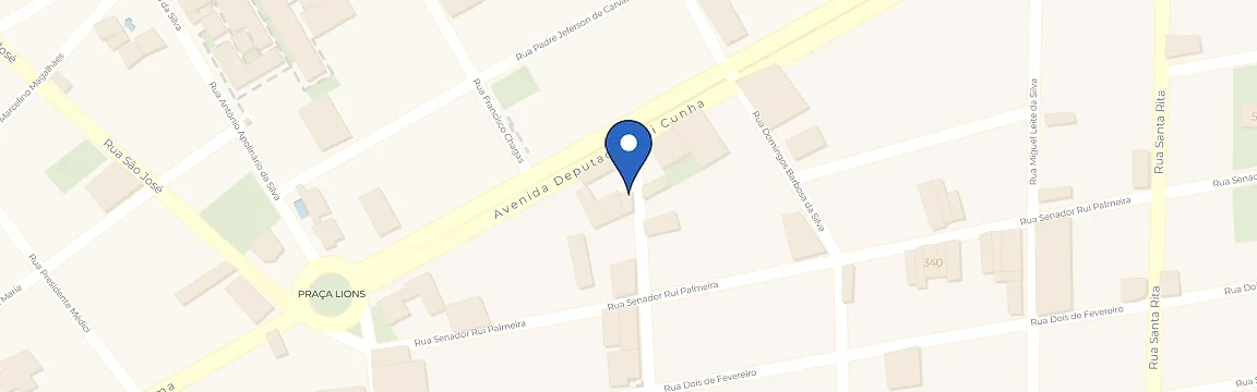 Mapa com a localização da estação AutoVolt Charge Posto Sky