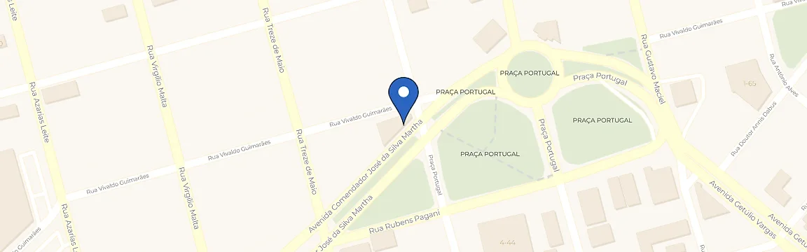 Mapa com a localização da estação DSA X - Comprando Bauru