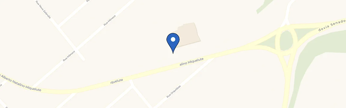 Mapa com a localização da estação Araquari