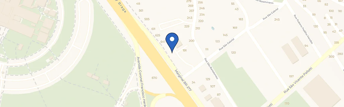 Mapa com a localização da estação Churrascaria Marumbbi