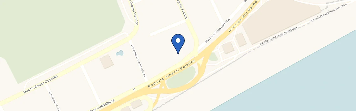 Mapa com a localização da estação Macofe