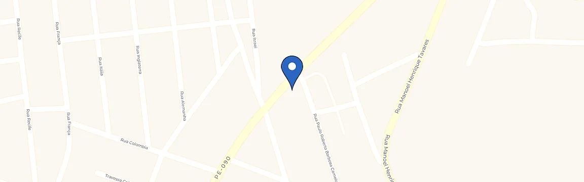 Mapa com a localização da estação Solartech Mob Toritama