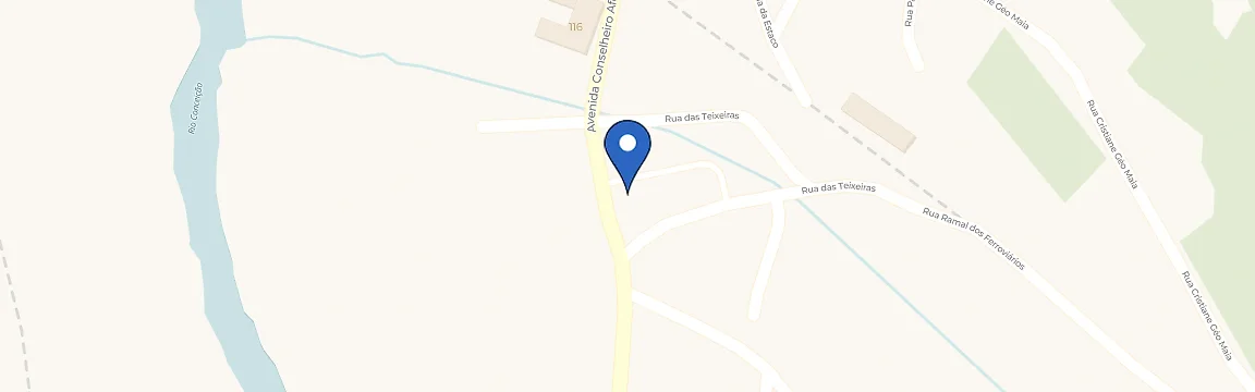 Mapa com a localização da estação Posto Caraça