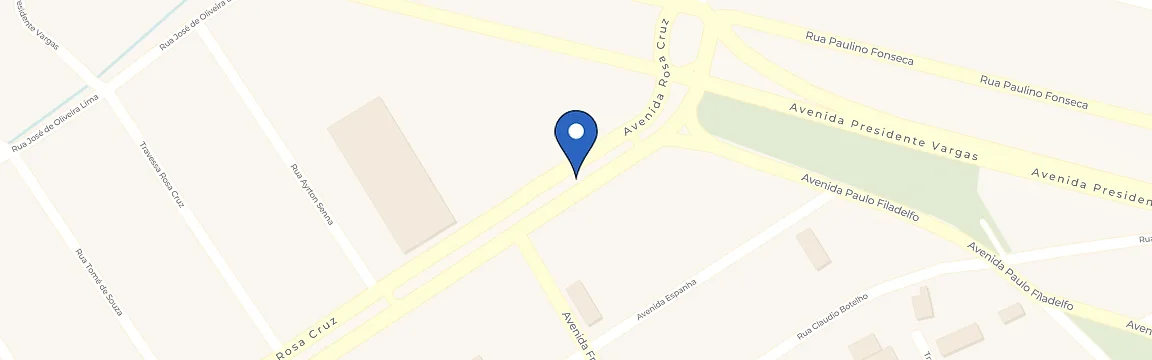 Mapa com a localização da estação VCA Charge