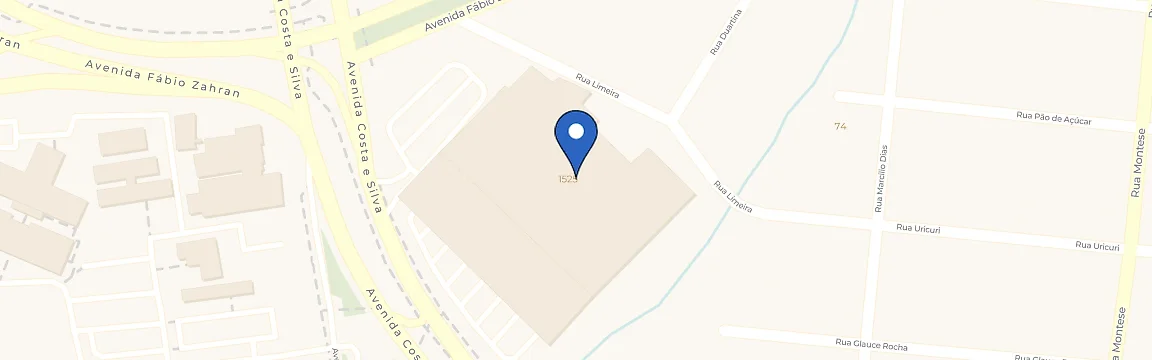 Mapa com a localização da estação Atacadão