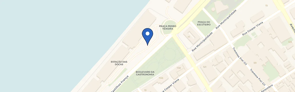 Mapa da estação Docas