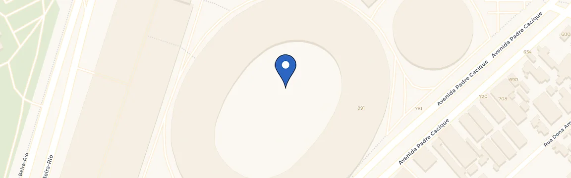 Mapa da estação Beira Rio Stadium