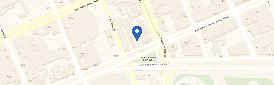 Mapa da estação Lizon Curitiba Hotel