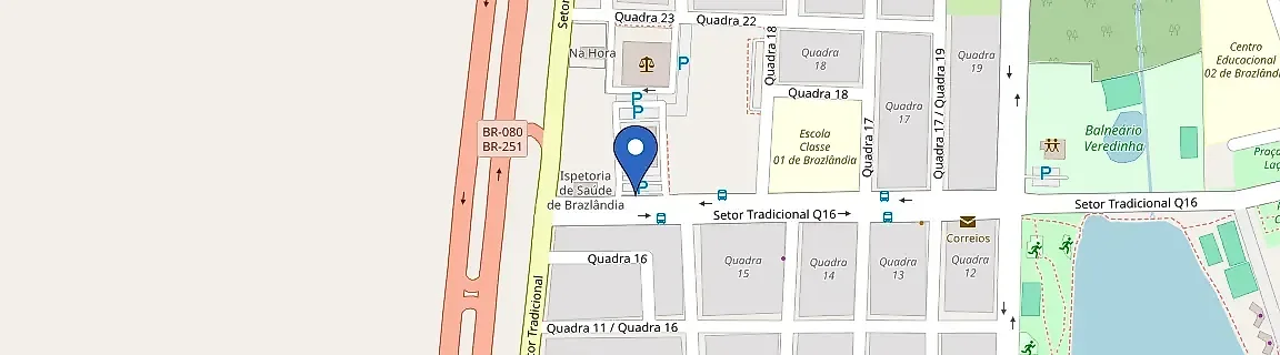 Mapa da estação Administração Regional De Brazlândia