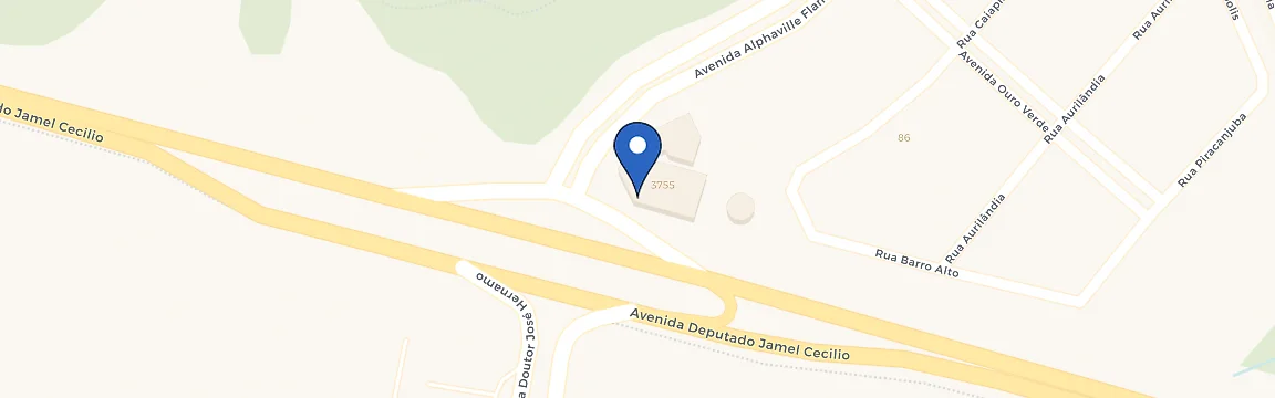 Mapa da estação Porsche Center Goiânia