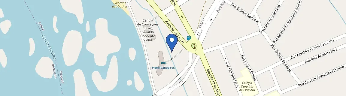 Mapa da estação Hotel Canoeiros