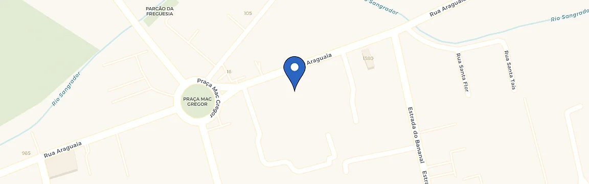 Mapa da estação Aquarius Residencial