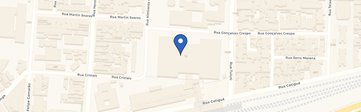 Mapa da estação Shopping Boulevard Tatuapé