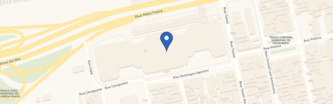 Mapa da estação Shopping Metrô Tatuapé
