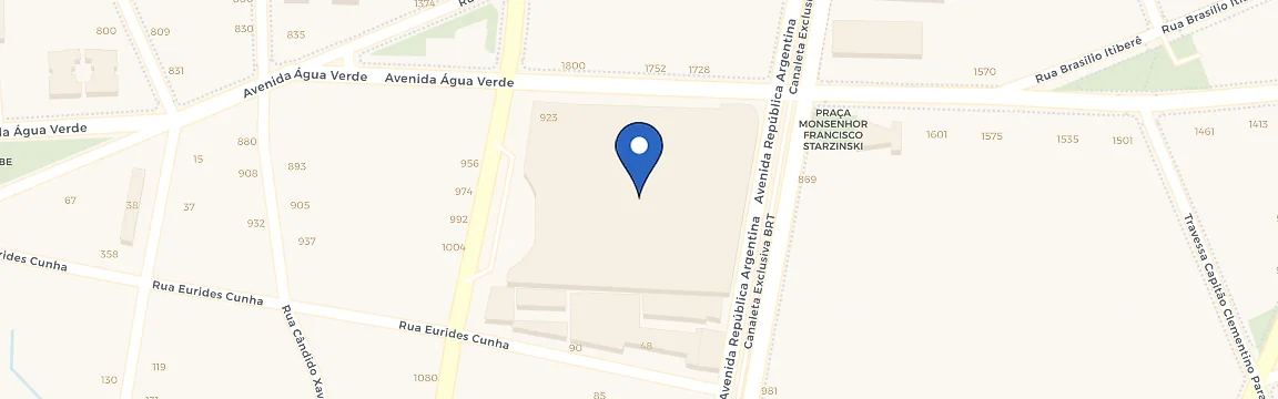 Mapa da estação Angeloni Água Verde