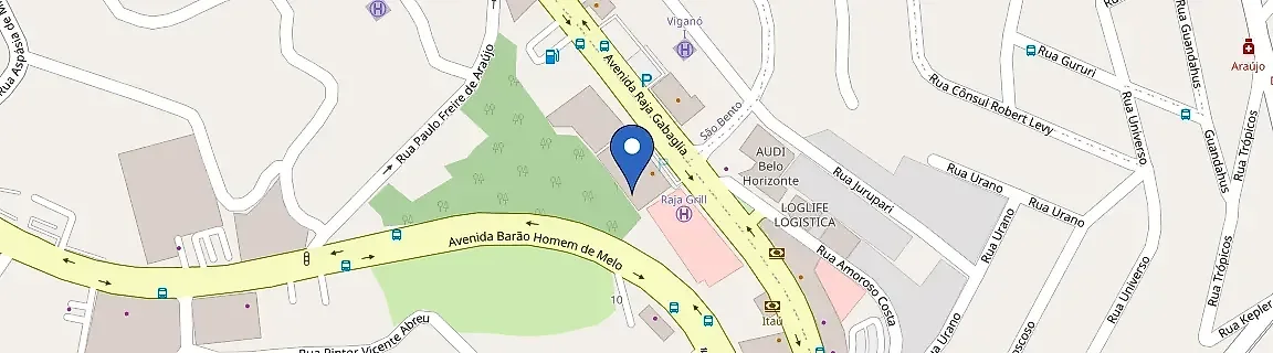 Mapa da estação Verdemar Raja Gabaglia