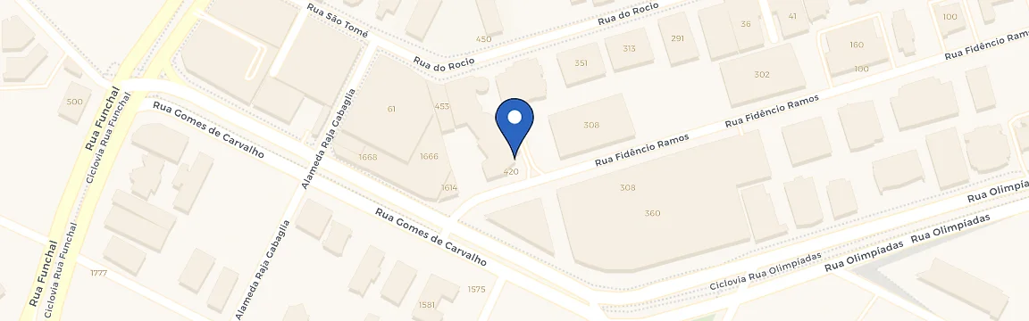 Mapa da estação Hotel Radisson - Vila Olimpia