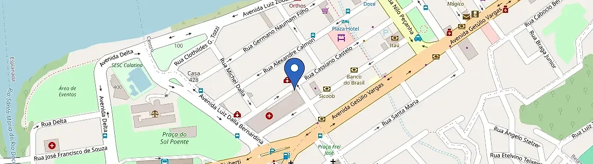 Mapa com a localização da estação Restaurante Cheiro Verde