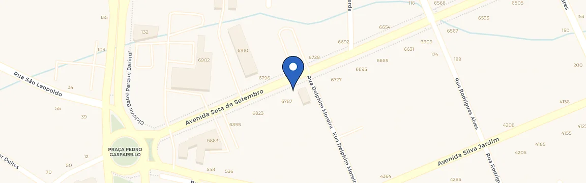 Mapa da estação Sete de Setembro