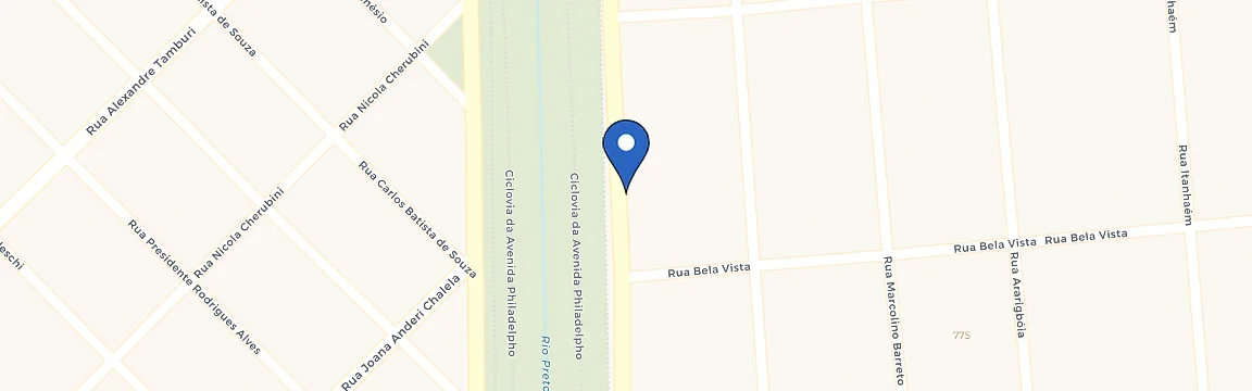 Mapa da estação Automotiva Rio Preto