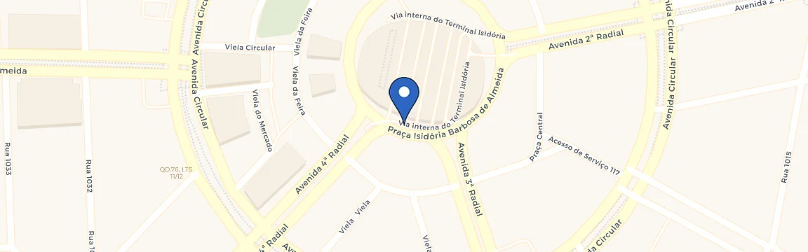 Mapa da estação Terminal Isidória - BRT