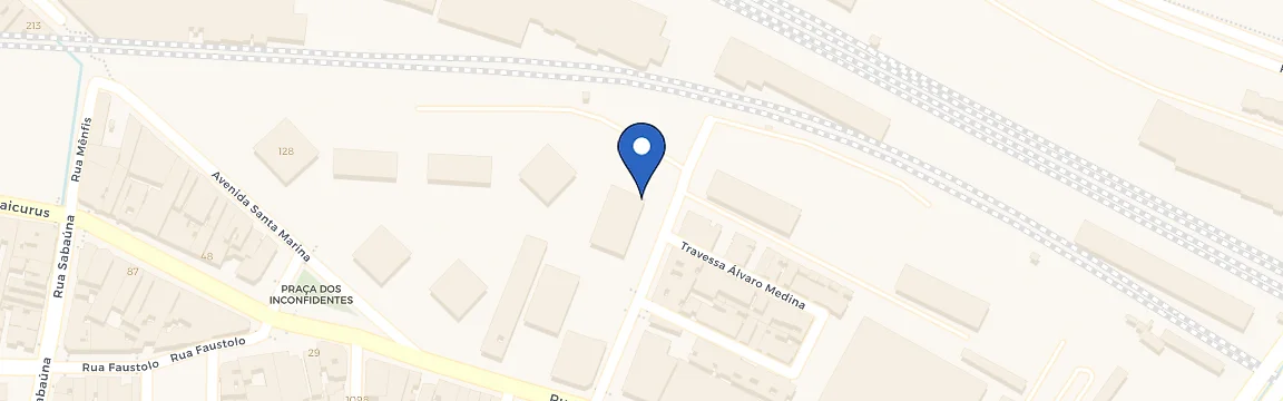 Mapa da estação Condominio Pateo Pompeia