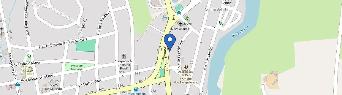 Mapa da estação Pousada Lá Em Casa