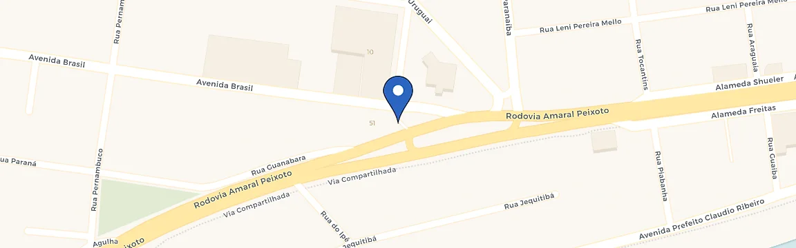 Mapa com a localização da estação SolGás Eletric Rio das Ostras