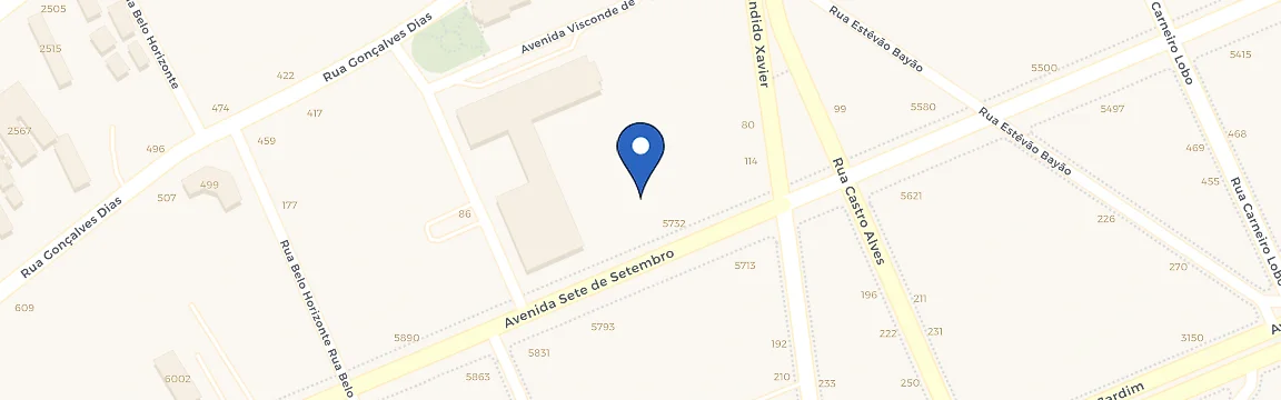 Mapa da estação Hotel Moov Curitiba