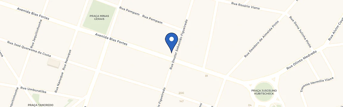 Mapa da estação Posto Águas Formosas