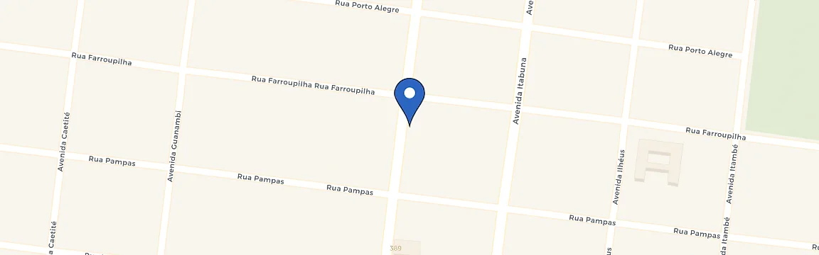 Mapa da estação E-Charge 40KW - Recarga Rápida