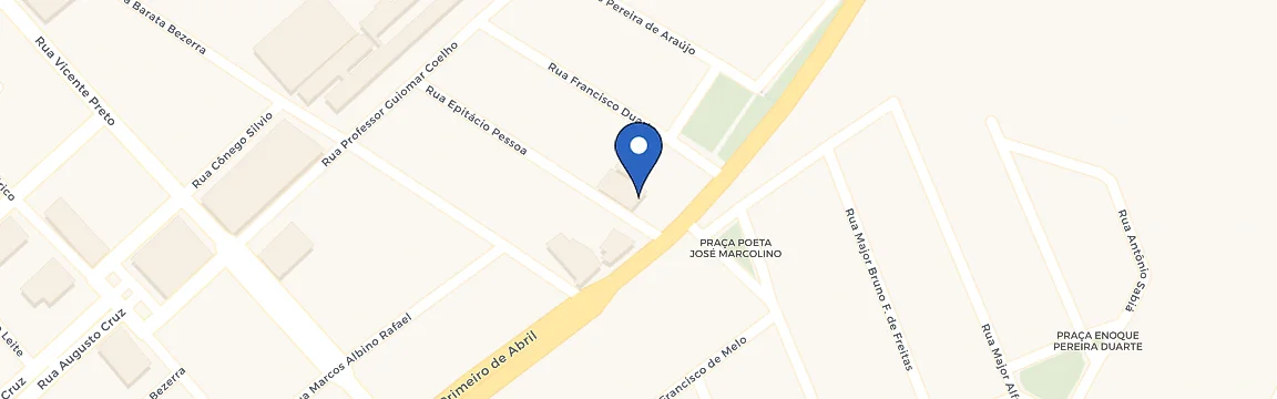 Mapa com a localização da estação Restaurante Pé De Serra