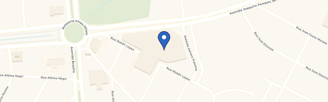 Mapa da estação Araçatuba Shopping