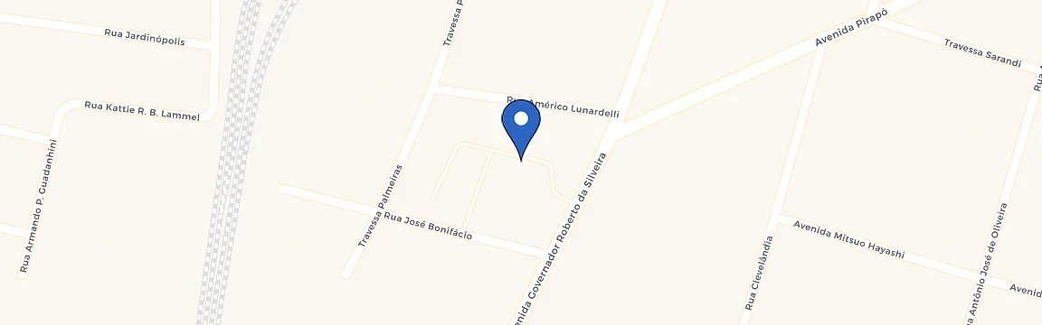 Mapa com a localização da estação Posto V Brambila