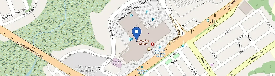 Mapa da estação Shopping Da Ilha
