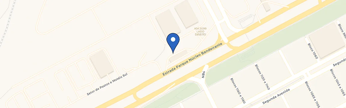 Mapa da estação Núcleo Bandeirantes