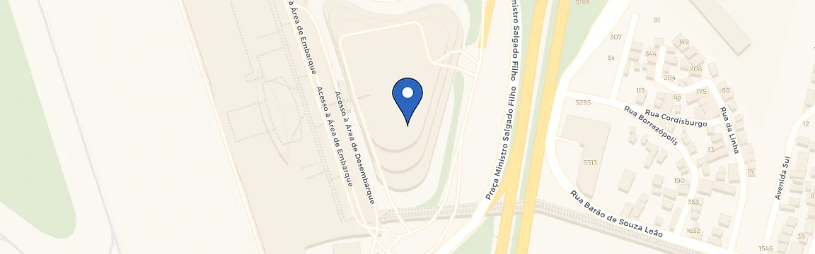 Mapa da estação Estacionamento Aeroporto