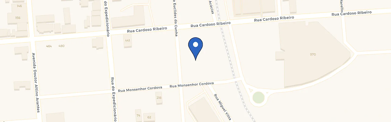 Mapa da estação Hotel Pousada Ourinhos