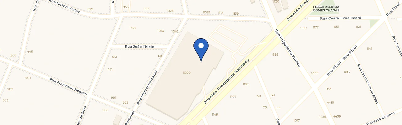Mapa da estação Assaí Atacadista