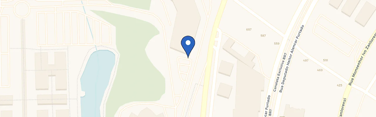Mapa da estação Zletric - Universidade Positivo Via Soft