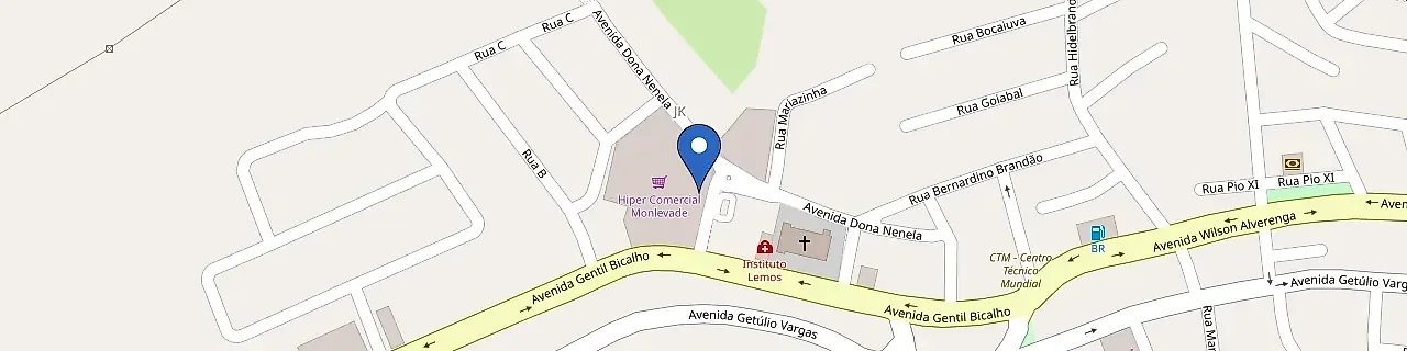 Mapa da estação Hiper Mercado