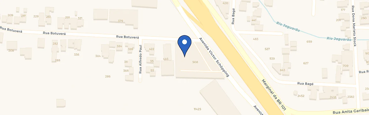 Mapa da estação Euro Import BMW Joinville