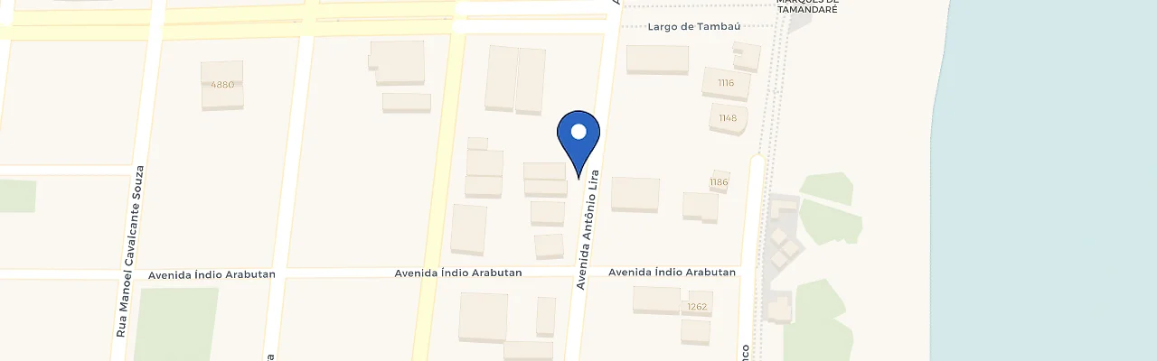 Mapa da estação LB Busto De Tamandaré