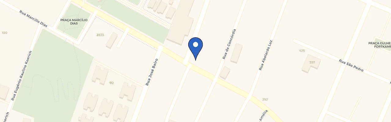 Mapa da estação Dimas Volvo Florianópolis