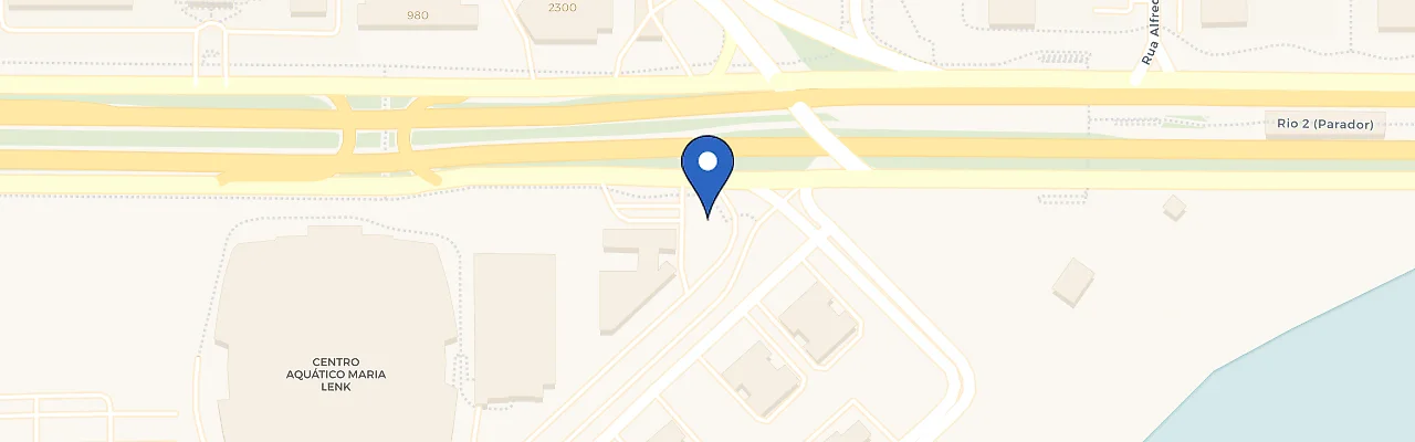 Mapa da estação Posto Ipiranga - Av. Abelardo Bueno - Parque Olímpico