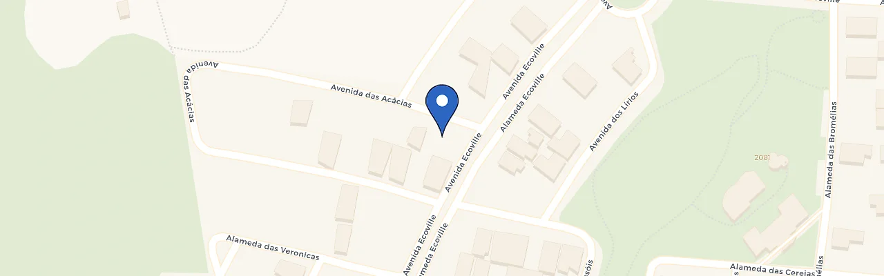 Mapa da estação Residência Ecoville Particular