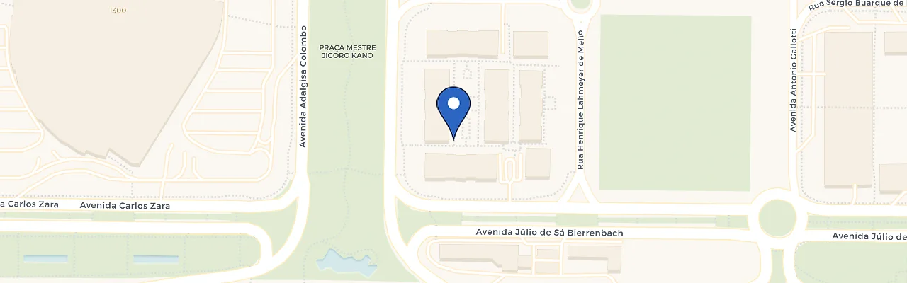 Mapa da estação Universe Empresarial